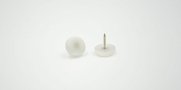 4-er Set Nagel-Einschlaggleiter, Durchmesser 2 cm, weiß/hellgrauer Kunststoff