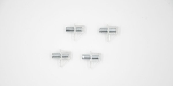 4-er Set Glasbodenträger für 5mm Rasterlochbohrung aus Kunststoff