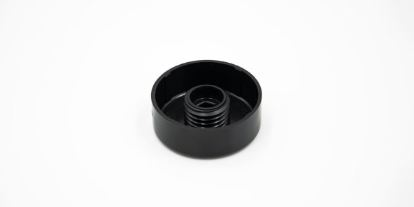 Gleiter - Stellfuß niedrig: 18mm aus schwarzem Kunststoff