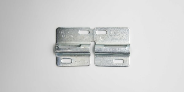 Wandbefestigung für Hängeelemente (rechts + links), silberfarbig zum auseinander klipsen