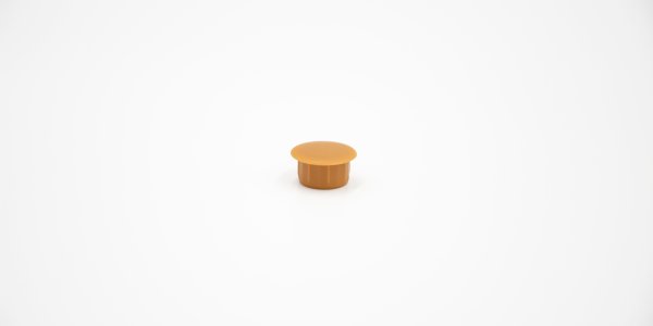 braune Kunststoff-Abdeckkappe zum Verschließen der Bohrlöcher für die Sockelversteller mit 10mm Durchmesser